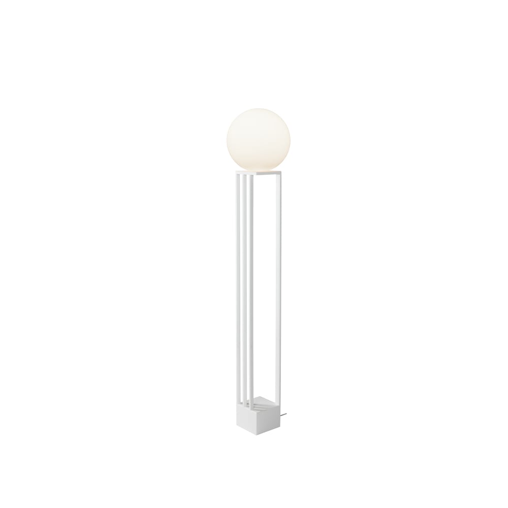 Örsjö Belysning Libreria floor lamp White structure, opal white glass