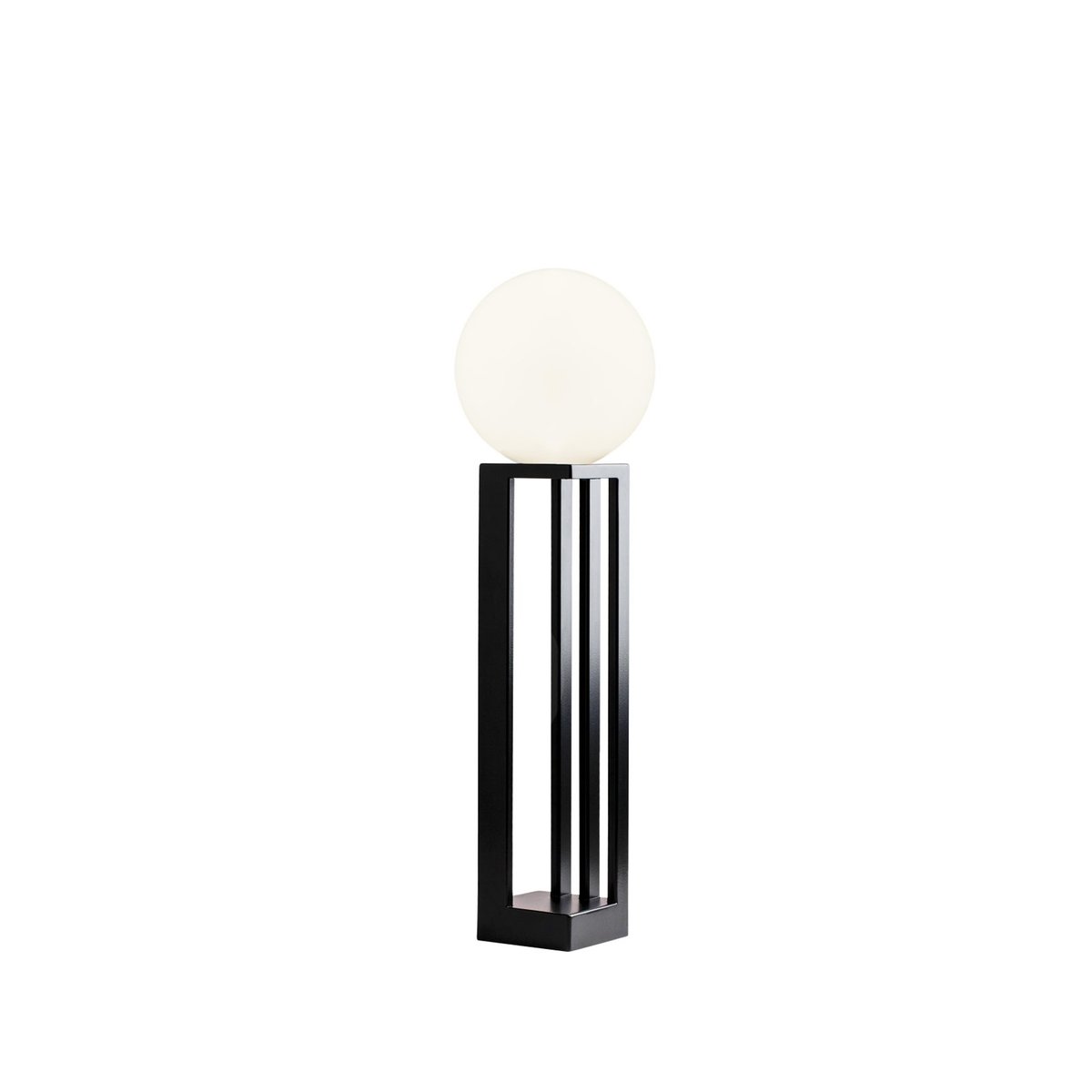 Örsjö Belysning Libreria table lamp Black structure, opal white glass