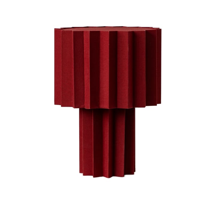 Plissé table lamp textile - Red - Örsjö Belysning