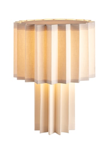 Plissé table lamp textile - White - Örsjö Belysning