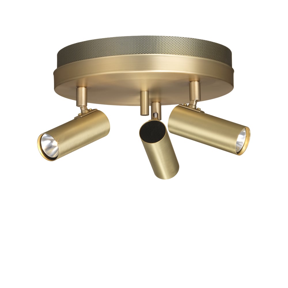 Örsjö Belysning Puck ceiling lamp Brass matte, 3-lamp