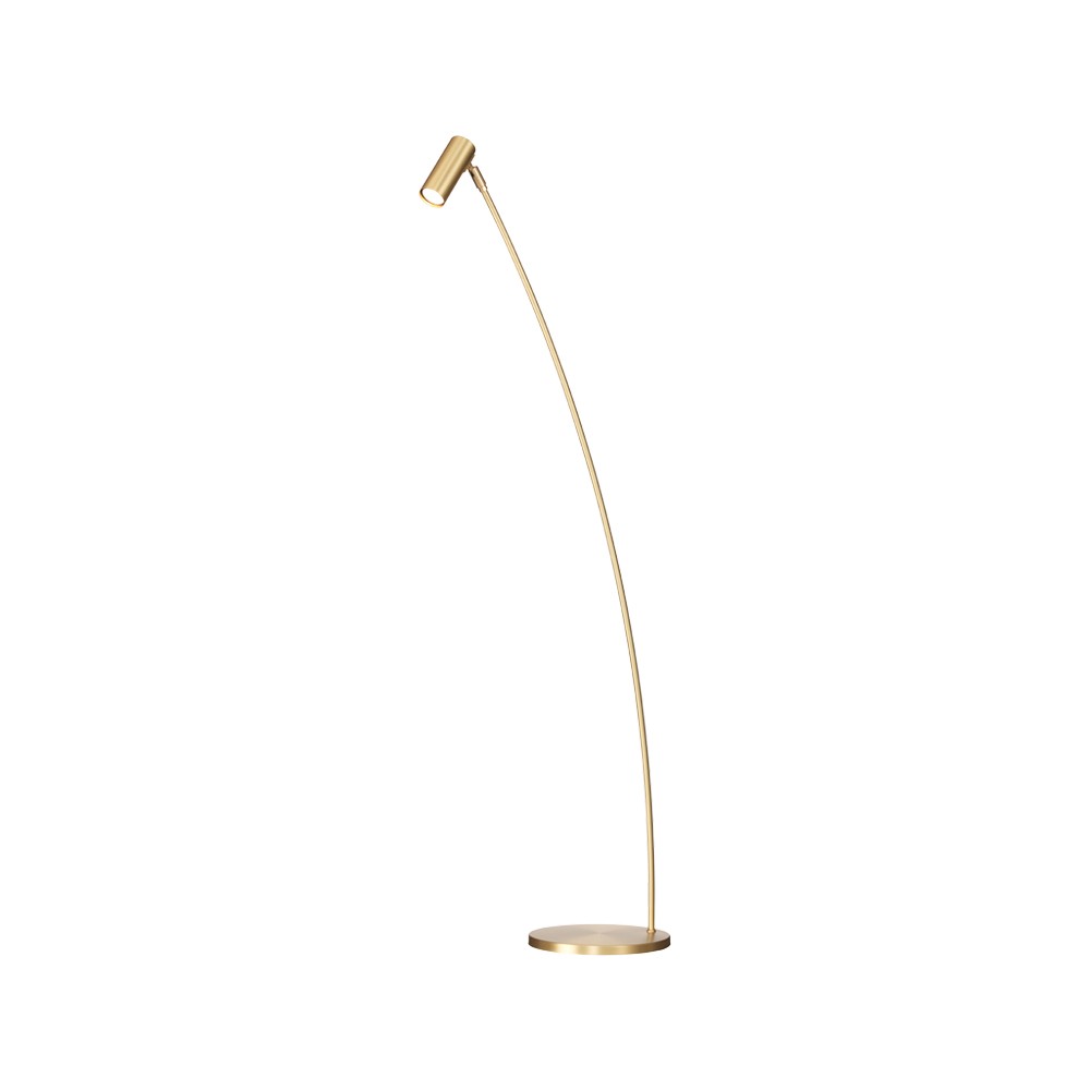 Örsjö Belysning Puck floor lamp Matte brushed brass