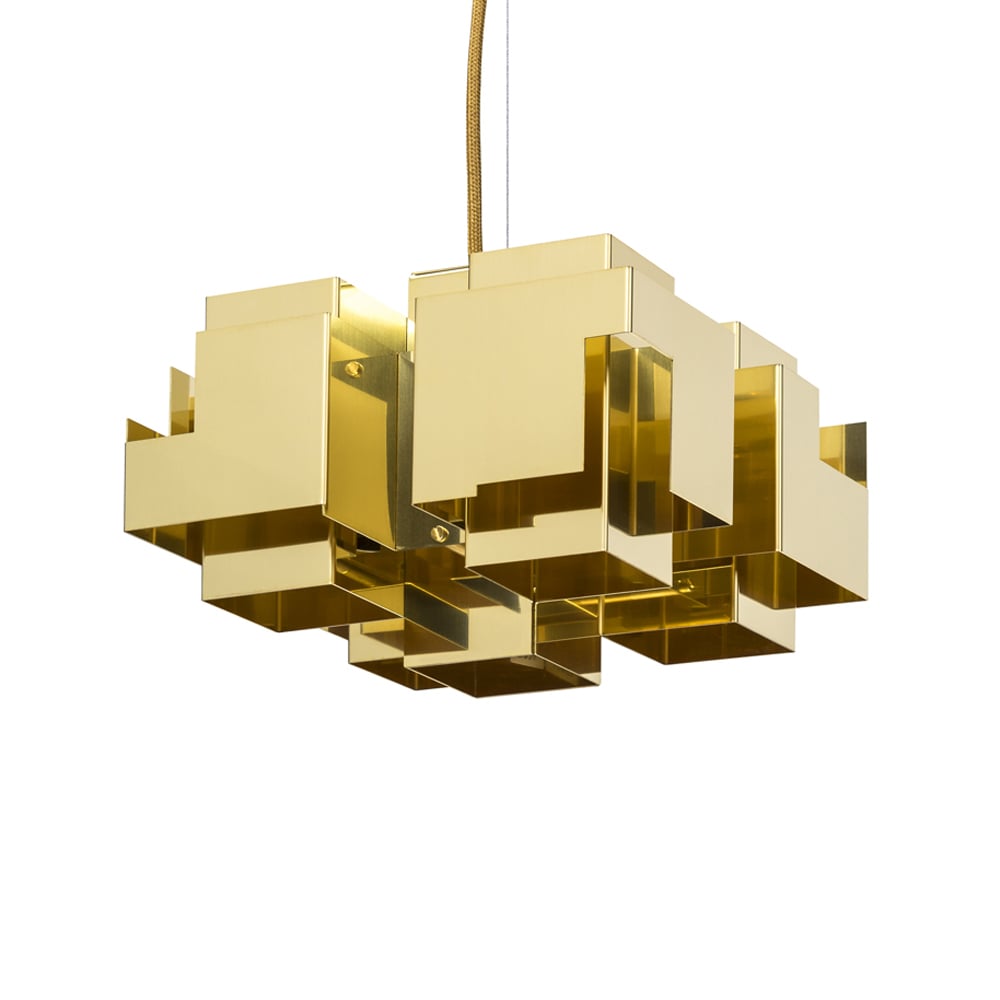 Örsjö Belysning Skyline pendant lamp Brass raw, large