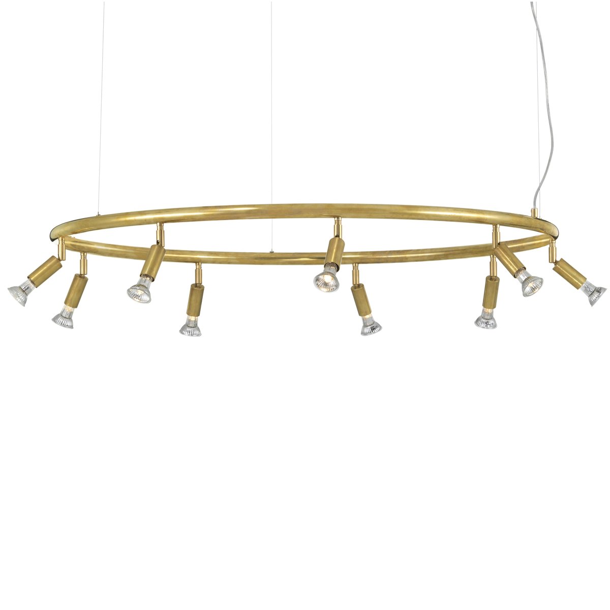 Örsjö Belysning Star 9 round lamp Ø100 cm rough brass