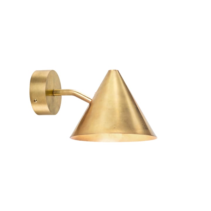 Tratten Mini wall lamp - Brass raw, fixed mounting - Örsjö Belysning