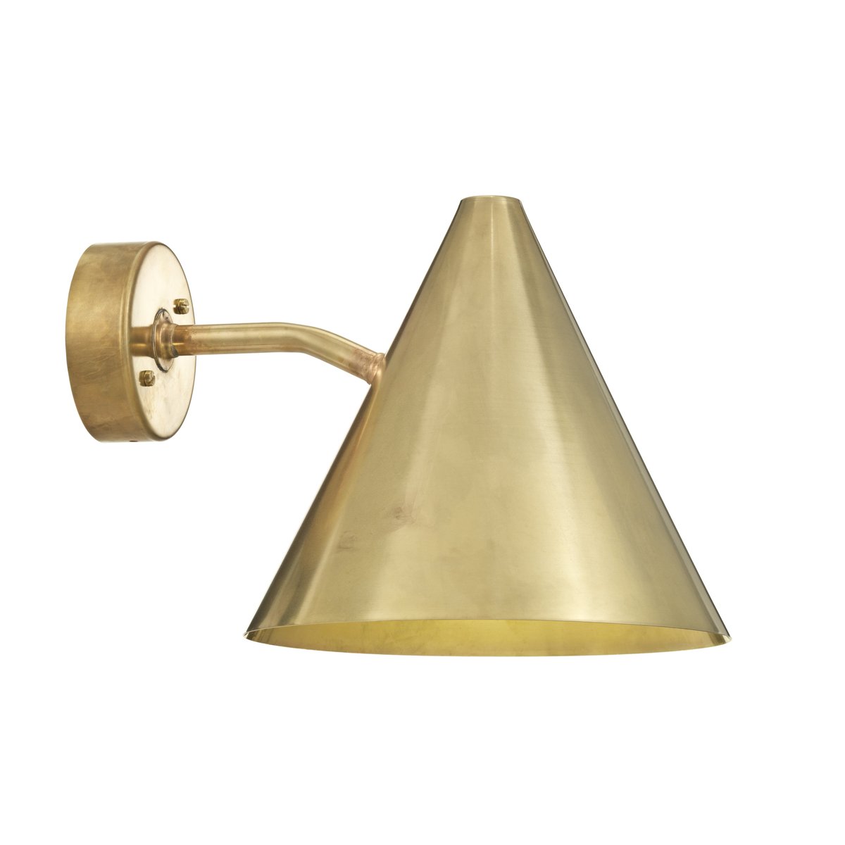 Örsjö Belysning Tratten wall lamp rough brass