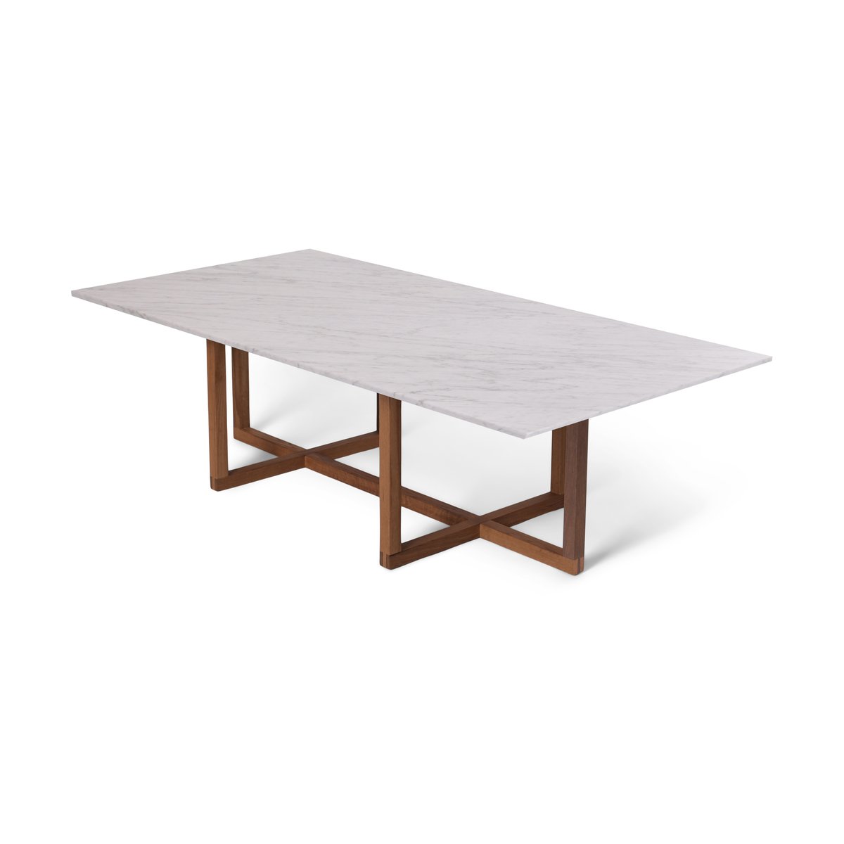 OX Denmarq Big Ninety coffee table 70x140 cm, smoked oak base White marble