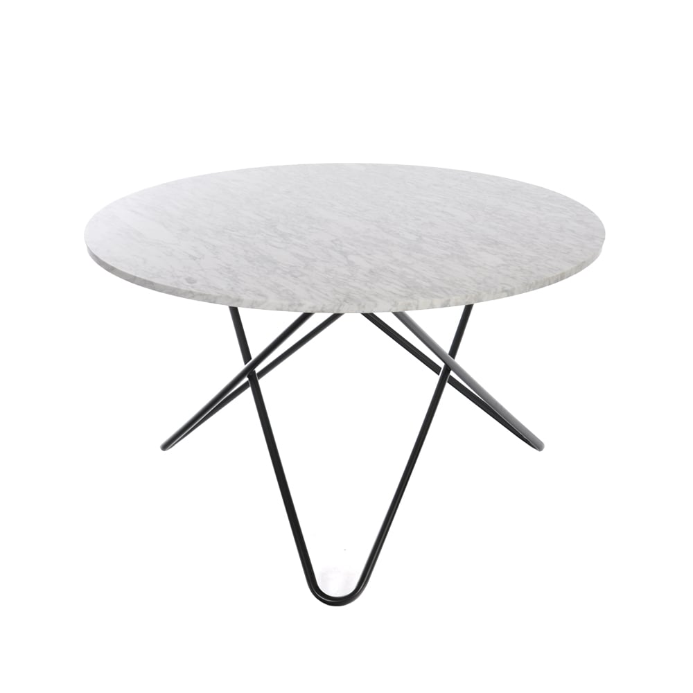 OX Denmarq Big O Table dining table Marble carrara. black stand