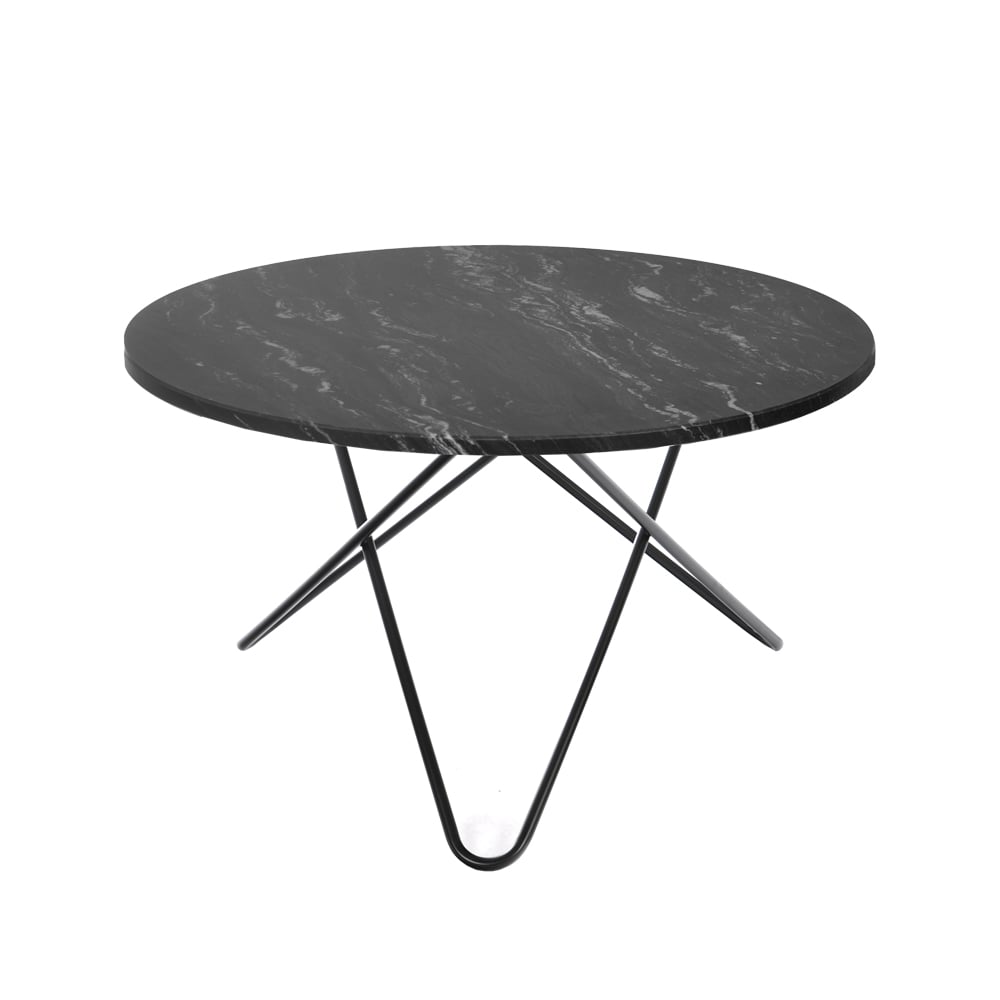 OX Denmarq Big O Table dining table Marble marquina. black stand