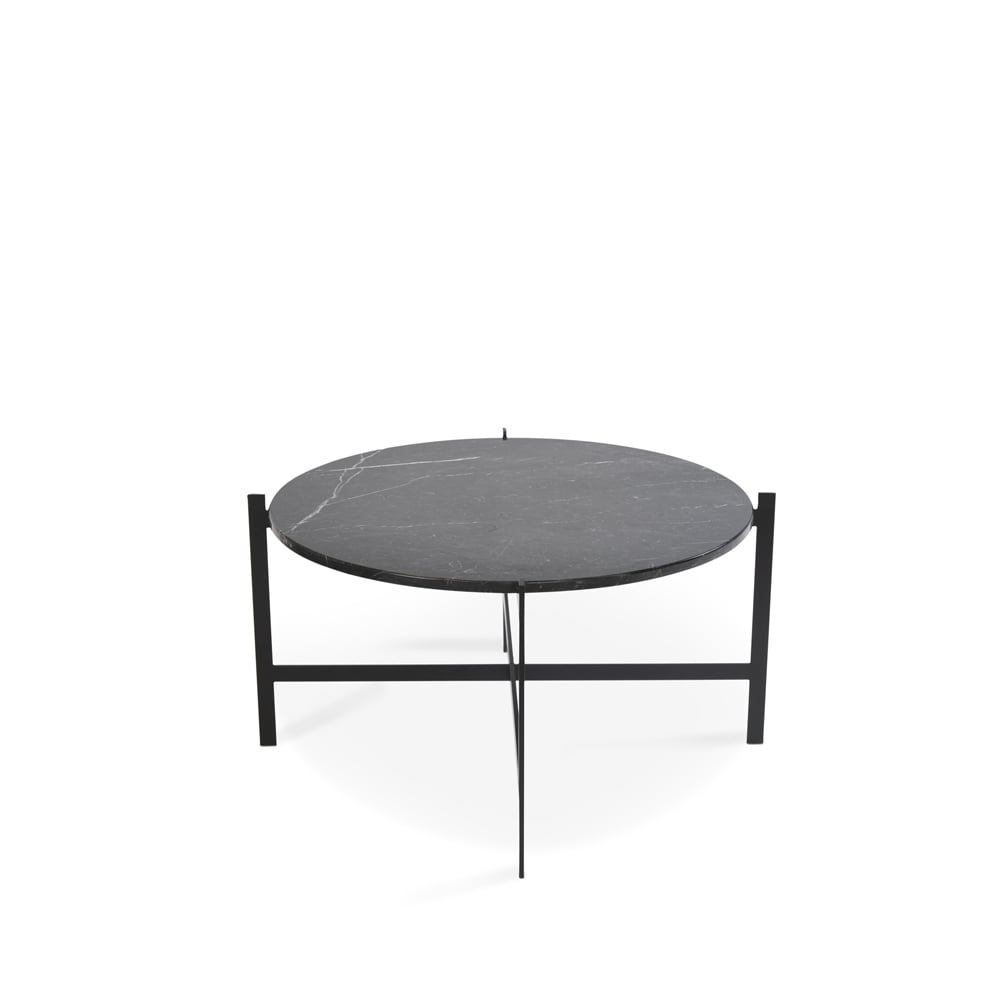 OX Denmarq Deck coffee table marble black. black stand