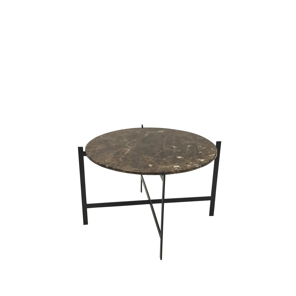 OX Denmarq Deck coffee table marble brown. black stand