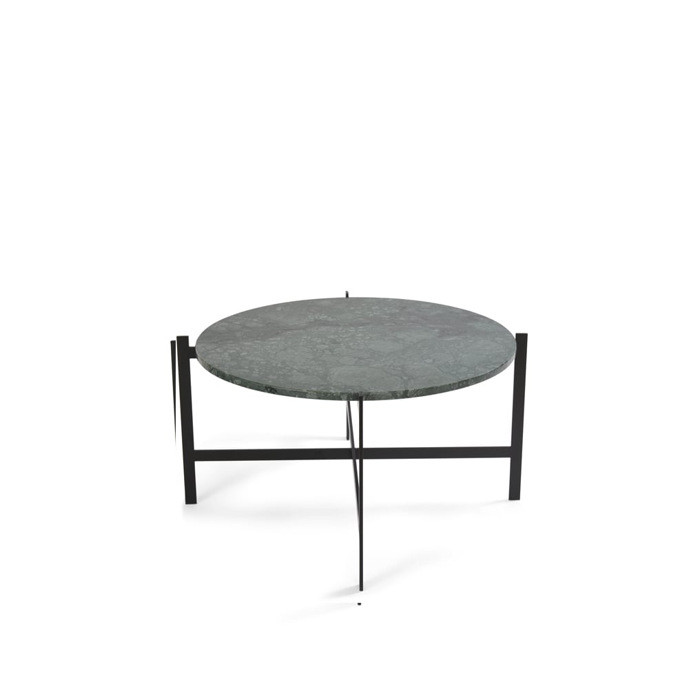 OX Denmarq Deck coffee table marble green. black stand