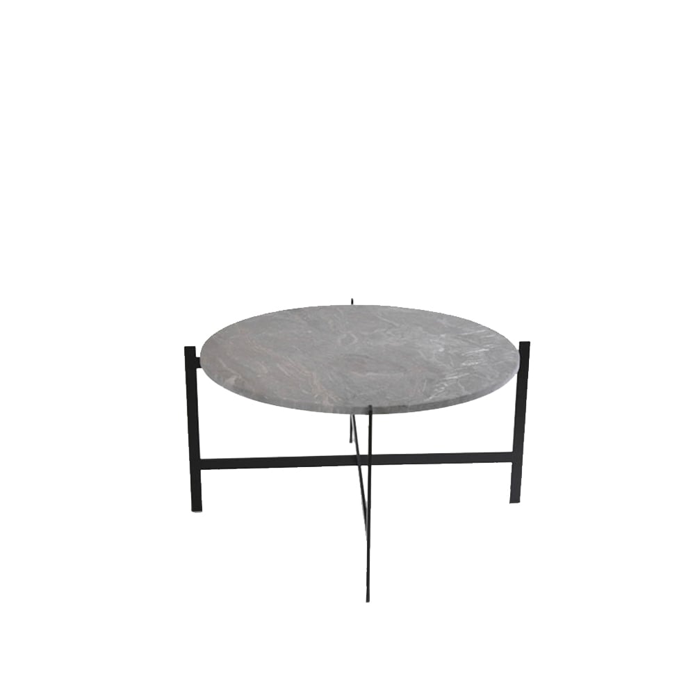 OX Denmarq Deck coffee table marble grey. black stand