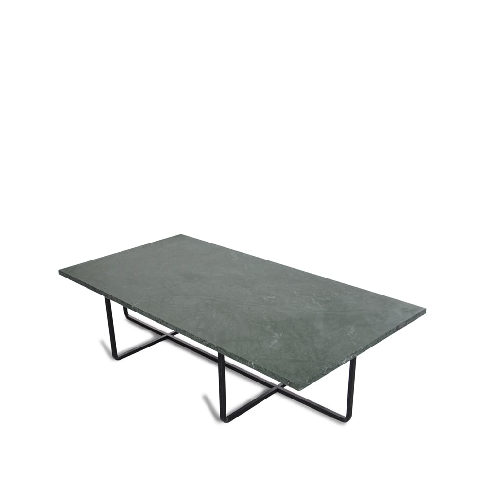 OX Denmarq Ninety coffee table rectangular marble indio. black stand