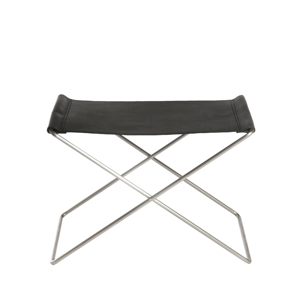 OX Denmarq OX Stool stool Leather black. stainless steel