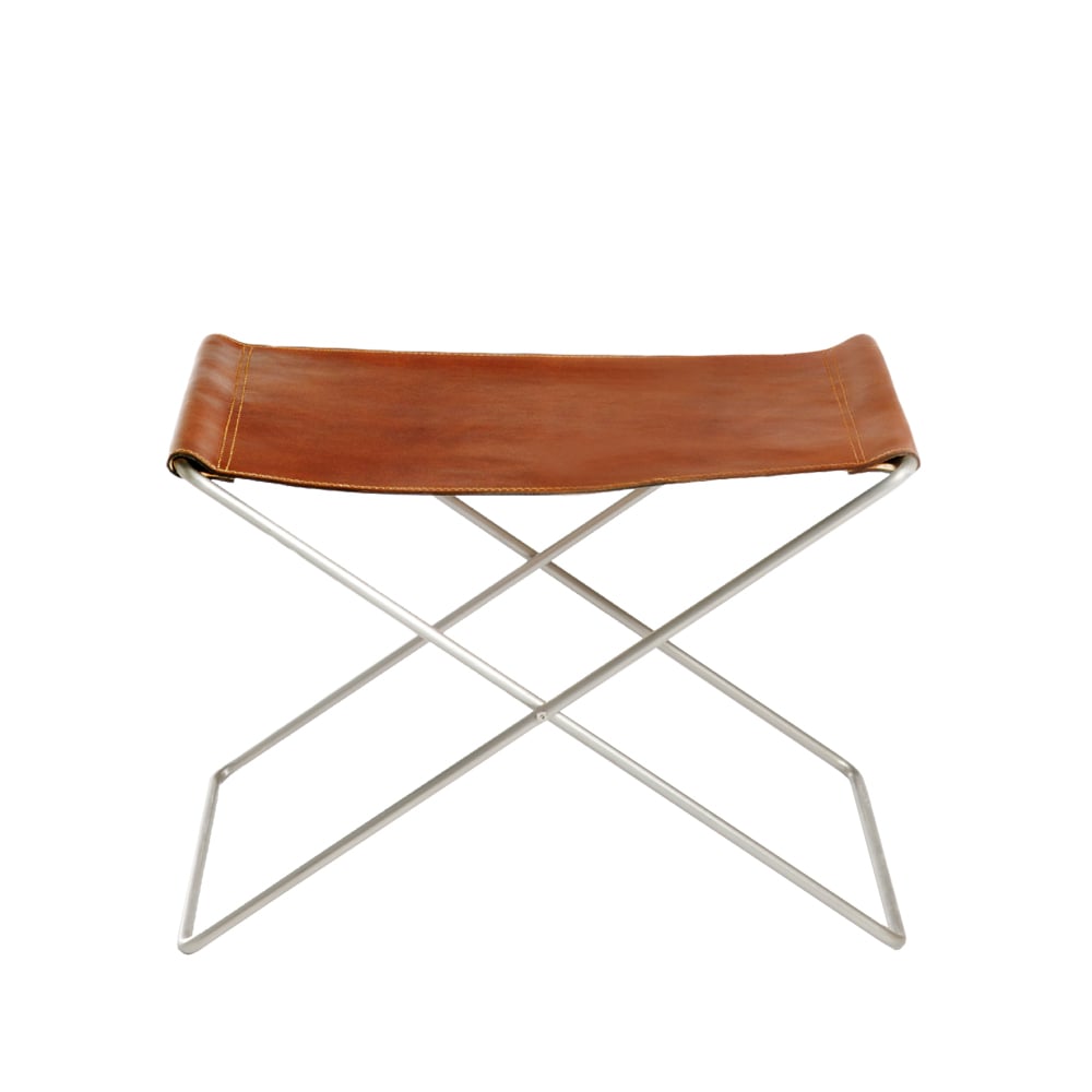 OX Denmarq OX Stool stool Leather cognac. stainless steel