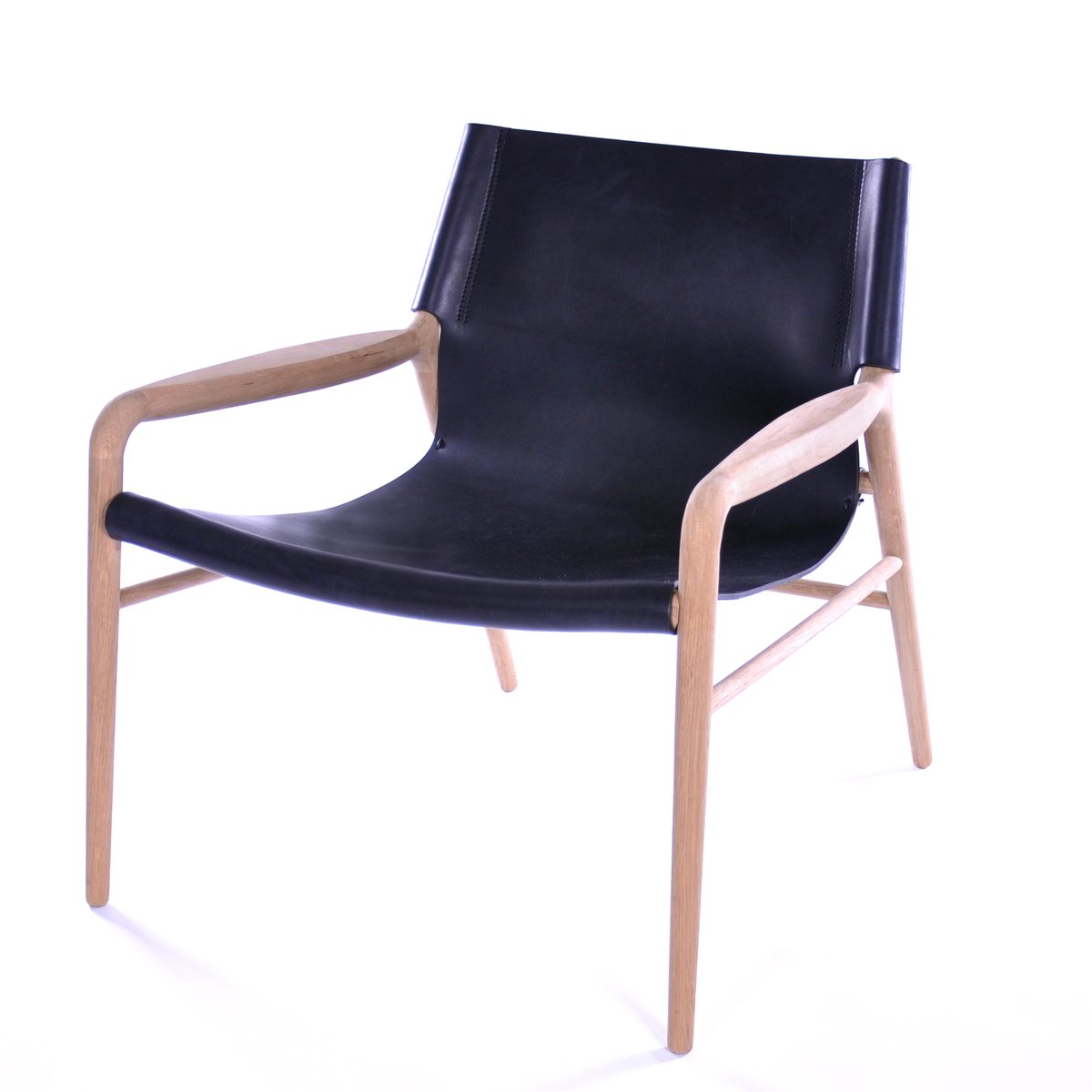 OX Denmarq Rama armchair black. soap treated oak