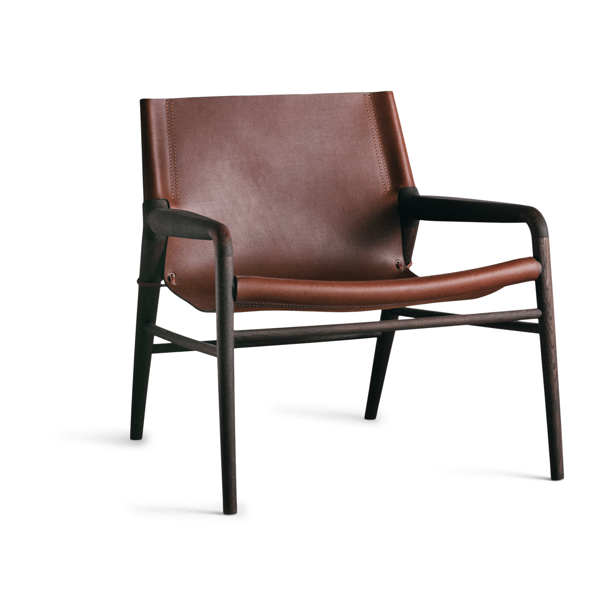 OX Denmarq Rama Chair armchair smoked oak frame Cognac