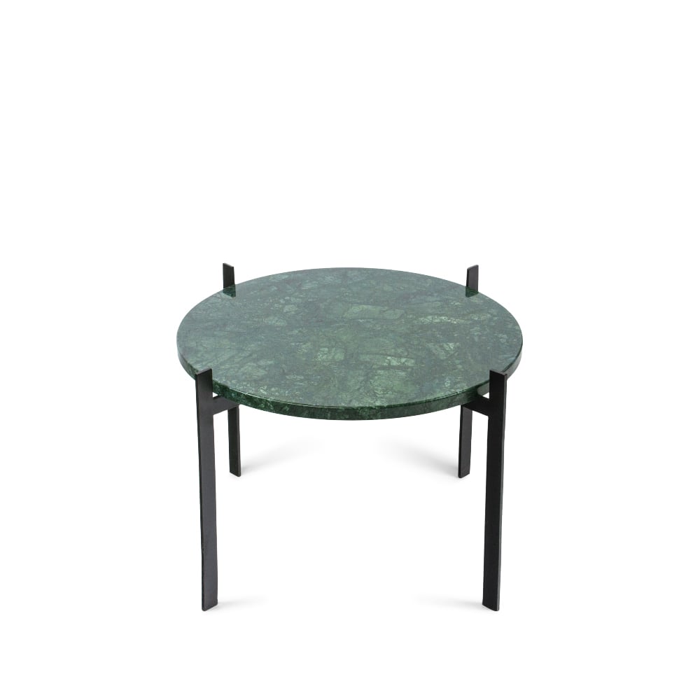 OX Denmarq Single Deck tray table marble green. black stand