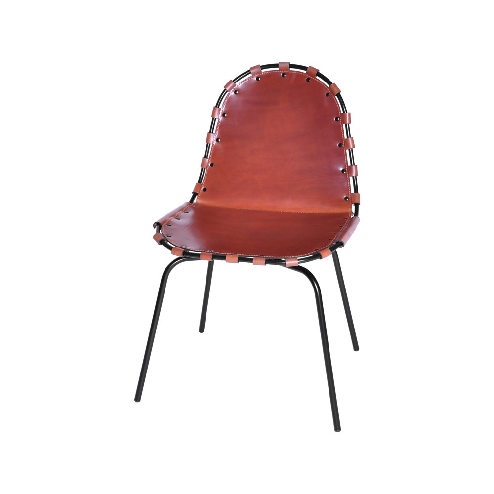 OX Denmarq Stretch chair leather cognac. black stand