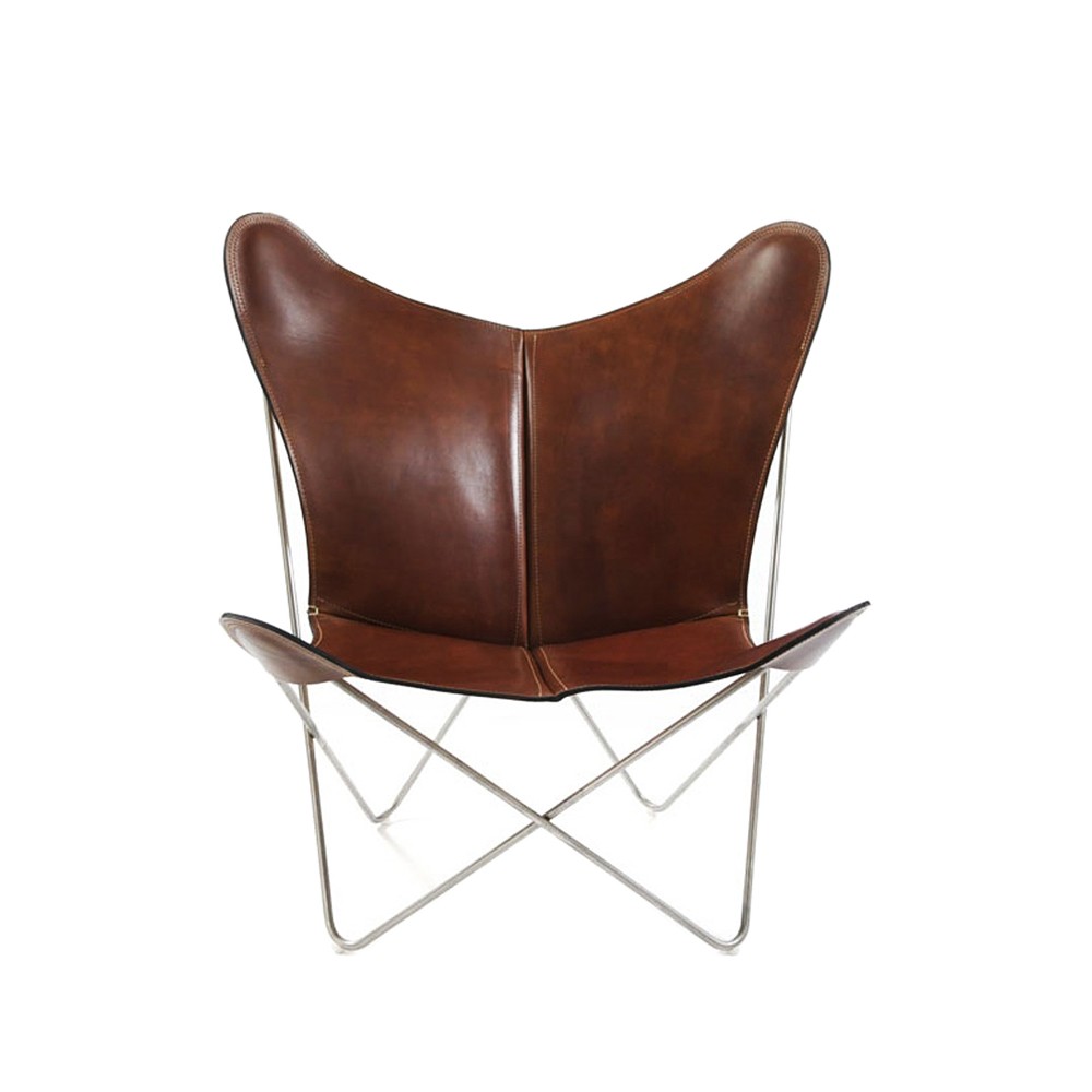 OX Denmarq Trifolium bat armchair Leather cognac