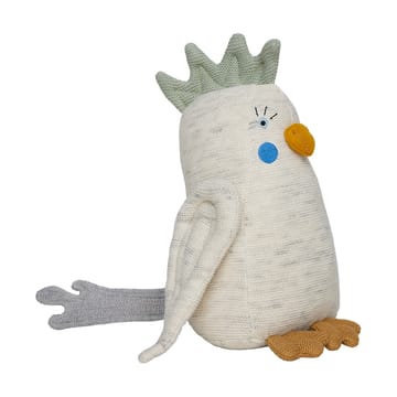 Kai parakeet plush toy - Off white-light mint - OYOY