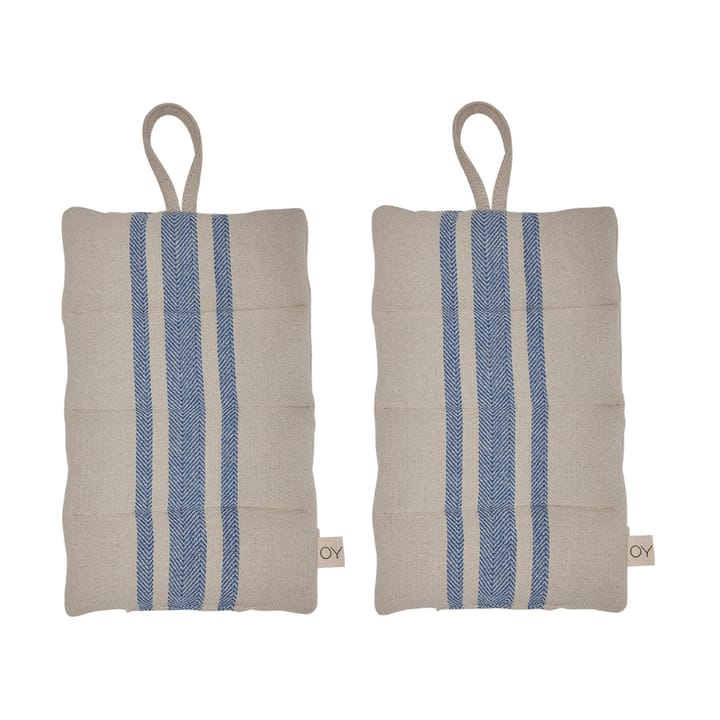 Linen pot holder 2-pack - Blue - OYOY