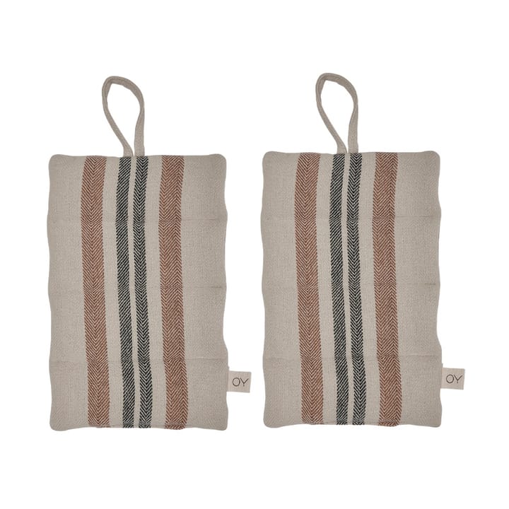 Linen pot holder 2-pack, Caramel OYOY