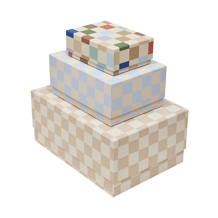 Mana storage boxes 3 pieces - Multi - OYOY