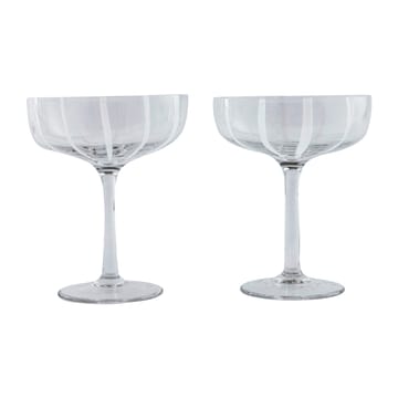 Mizu coupe champagne glass 2-pack - Clear - OYOY