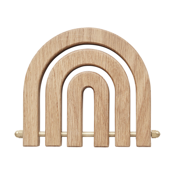 OYOY Rainbow wooden trivet Nature | Scandinavian Design | Coasters | Beige