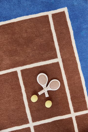 Tennis mat - Caramel-Optic blue, 88x150 cm - OYOY