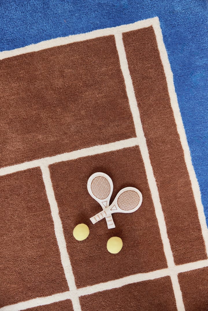 Tennis mat, Caramel-Optic blue, 88x150 cm OYOY