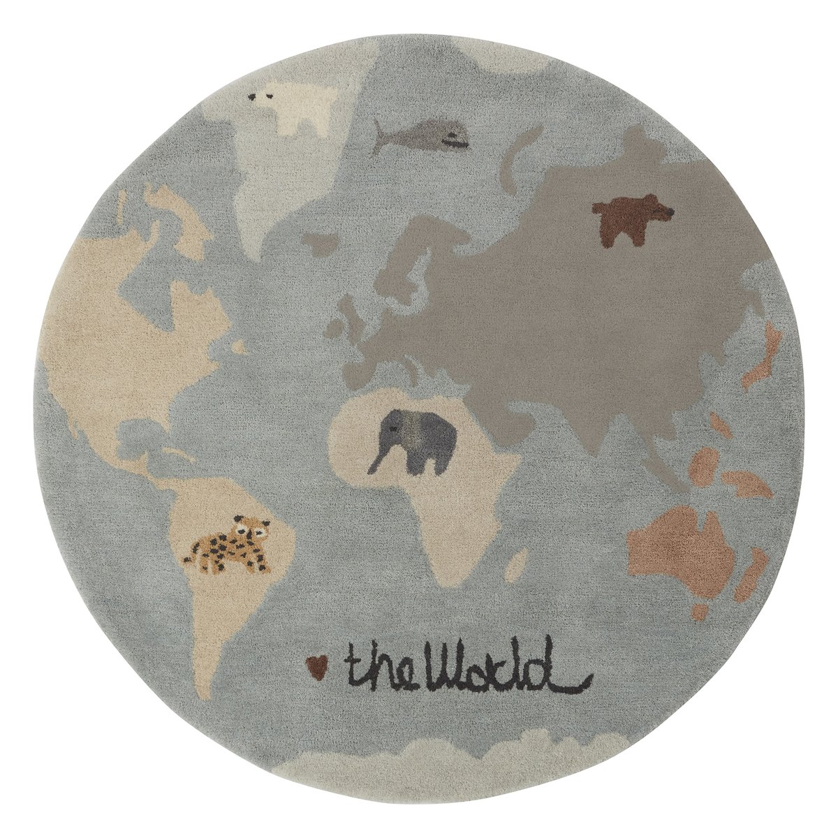 OYOY The World children's rug  Ø120 cm multi