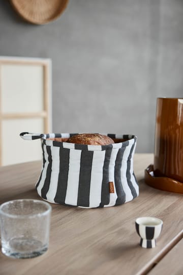 Toppu bread basket Ø24 cm - Black-white -taupe - OYOY