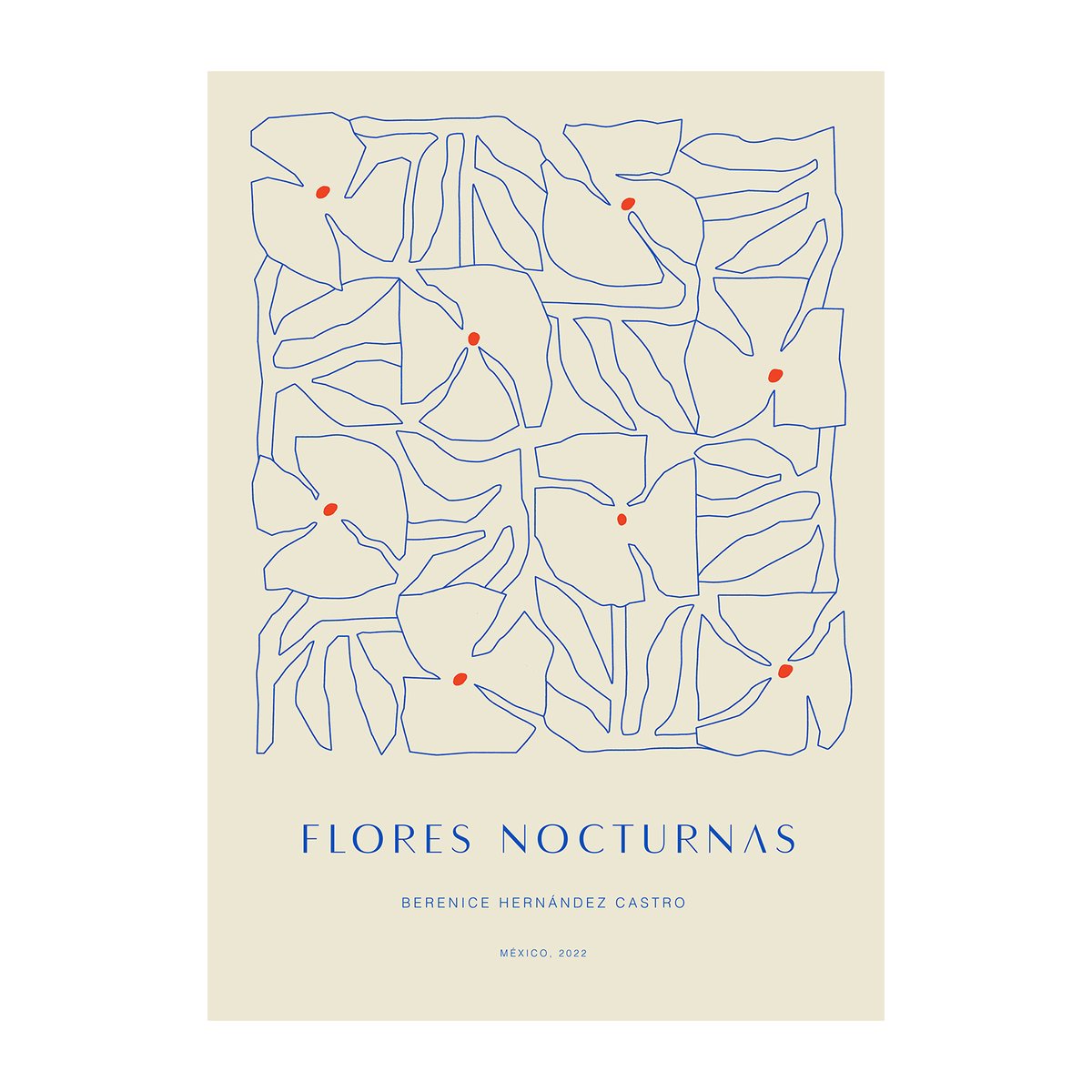 Paper Collective Flores Nocturnas 01 poster 50x70 cm