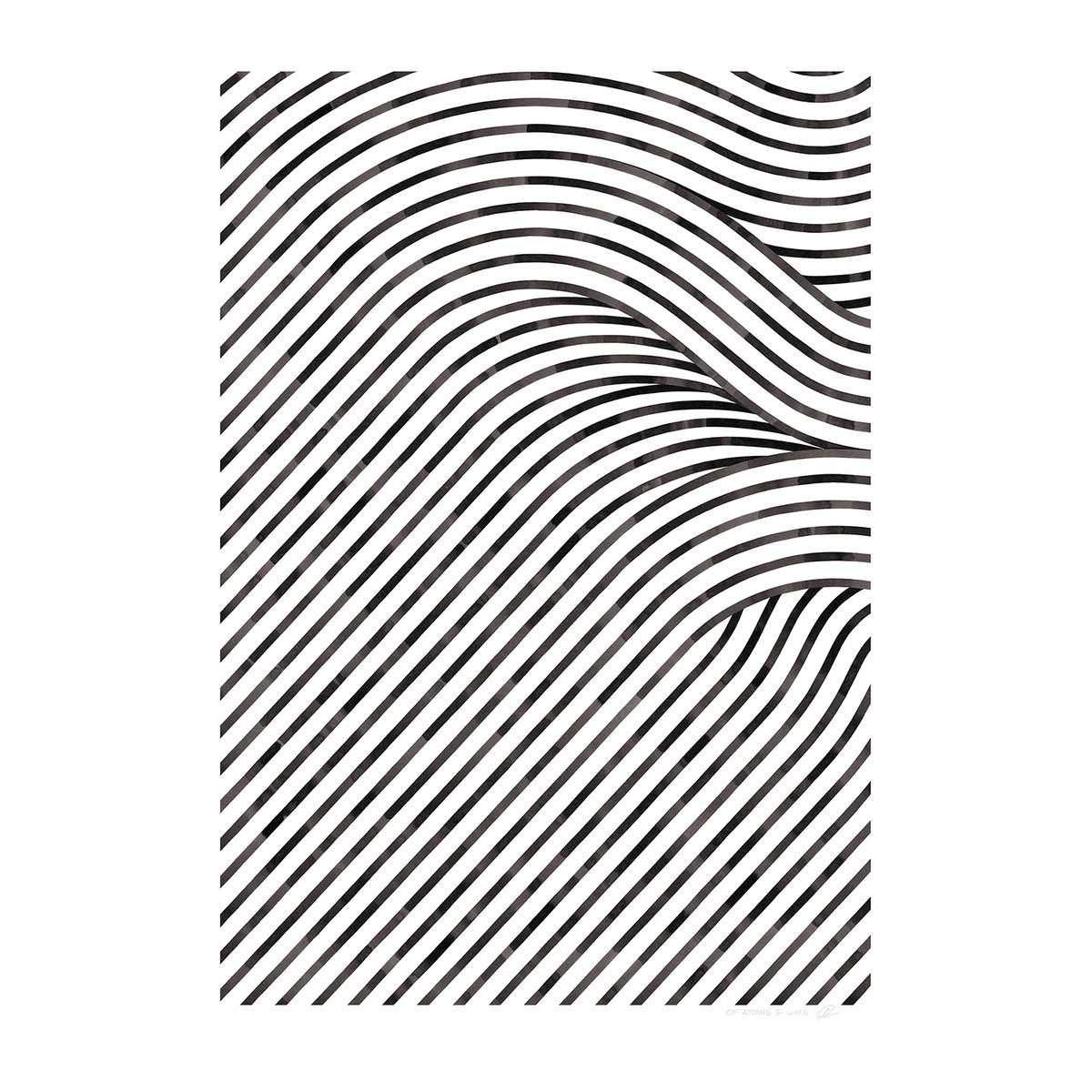 Paper Collective Quantum Fields 02 poster 30x40 cm | Scandinavian Design | Posters | Black