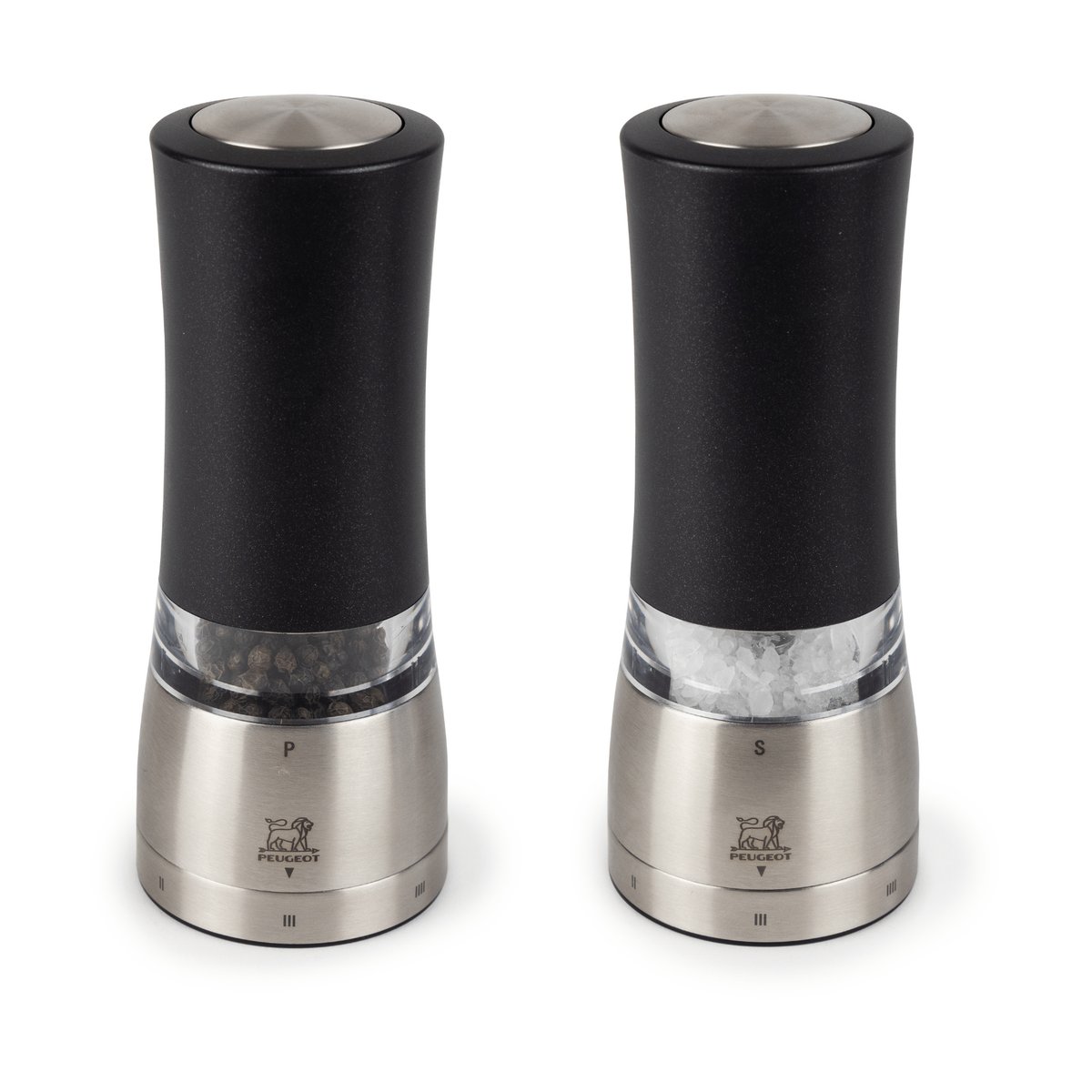 Peugeot Daman Electric Spice Mill 2-pack Black