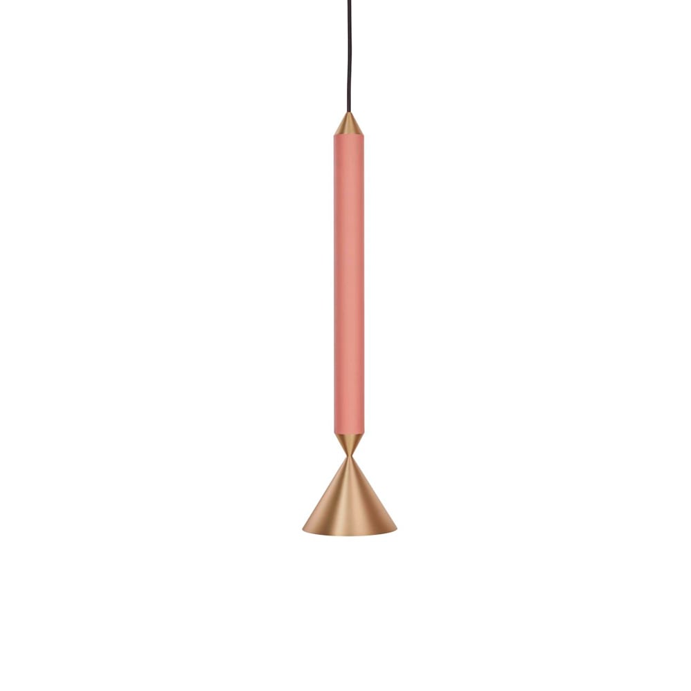 Pholc Apollo 39 pendant lamp Coral pink, brass