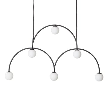 Bounce 116 ceiling lamp - Black-opal glass - Pholc