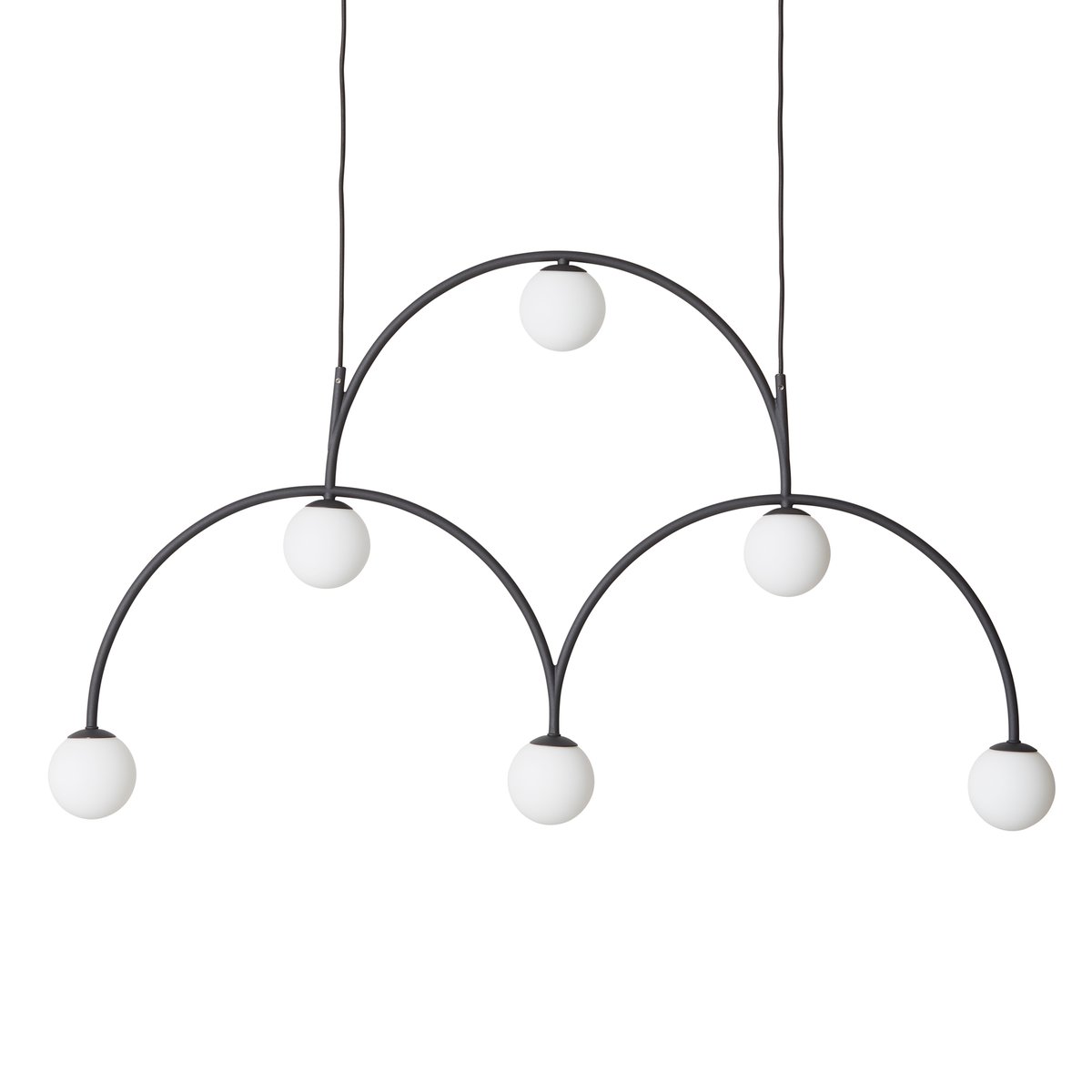 Pholc Bounce 116 ceiling lamp Black-opal glass