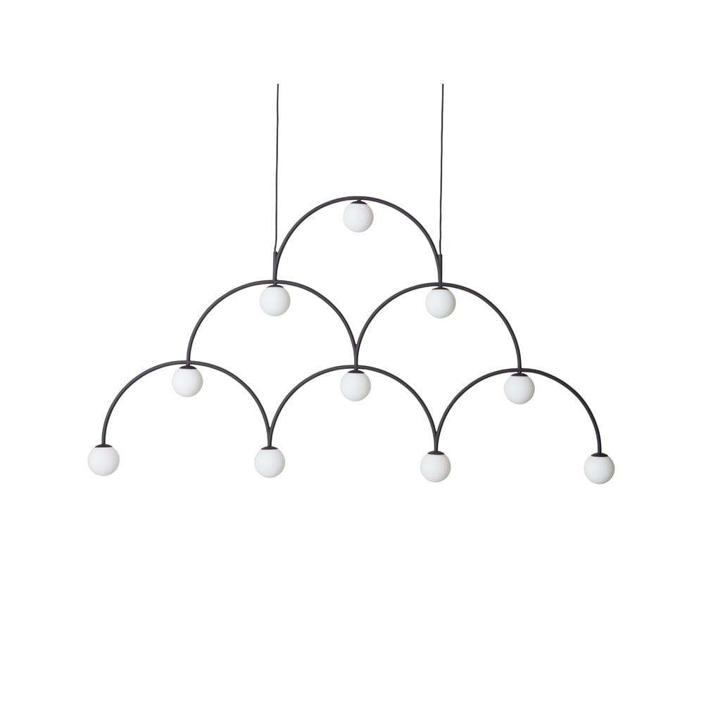 Pholc Bounce 169 pendant lamp Black, opal glass