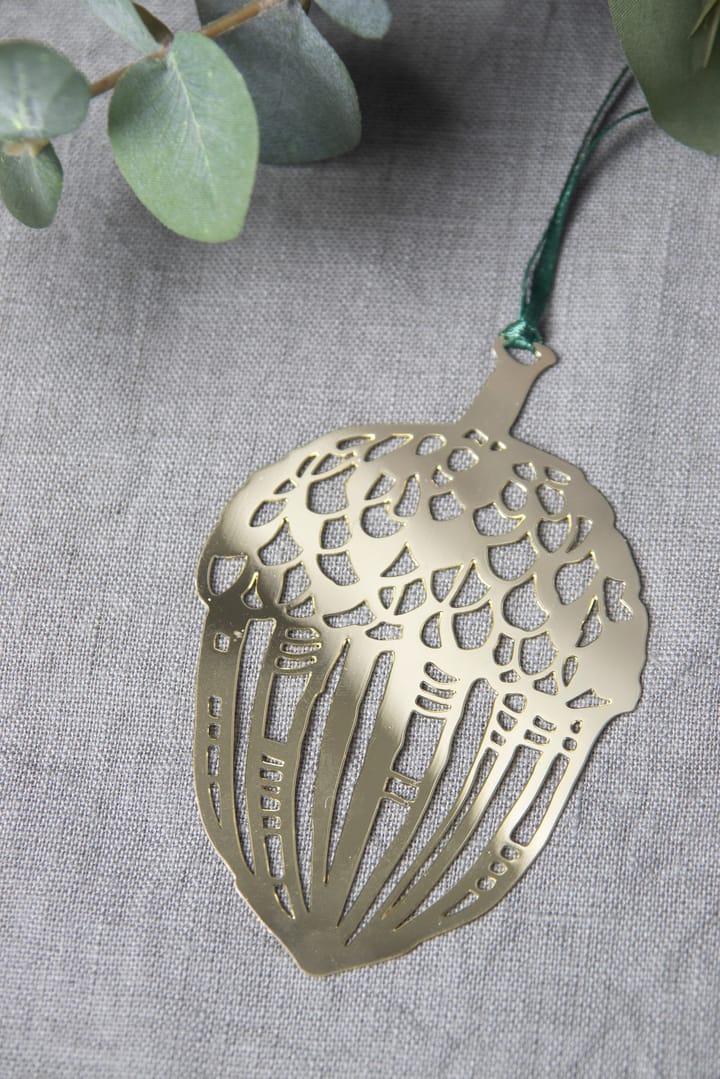 Acorn Christmas pendant, Gold Pluto Design