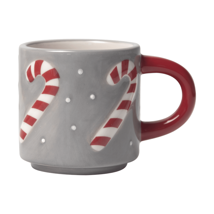 Candy cane cup - Grey-white-red - Pluto Design