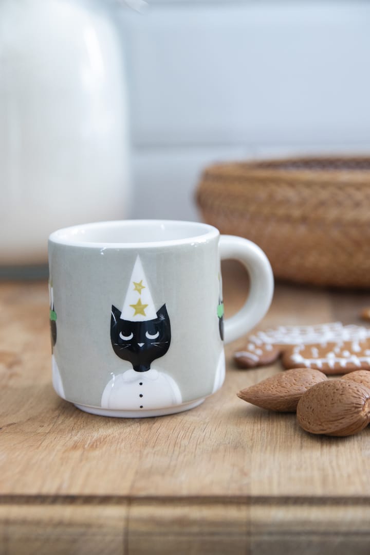 Christmas cats cup, Grey-white-black Pluto Design