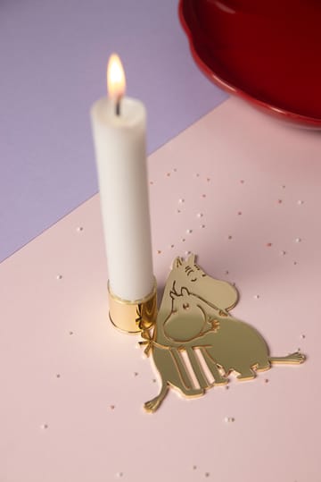 Moomin love candle holder - Gold - Pluto Design