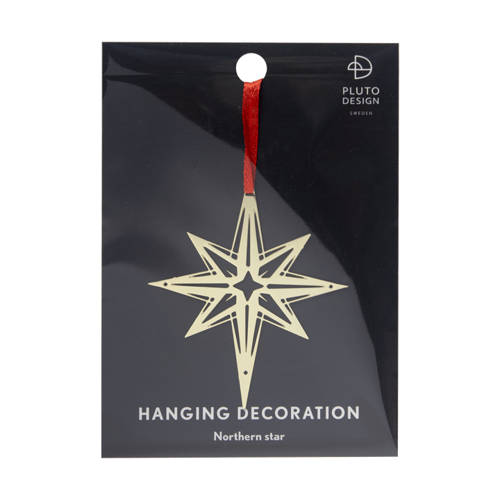 Northern star Christmas pendant, Gold Pluto Design