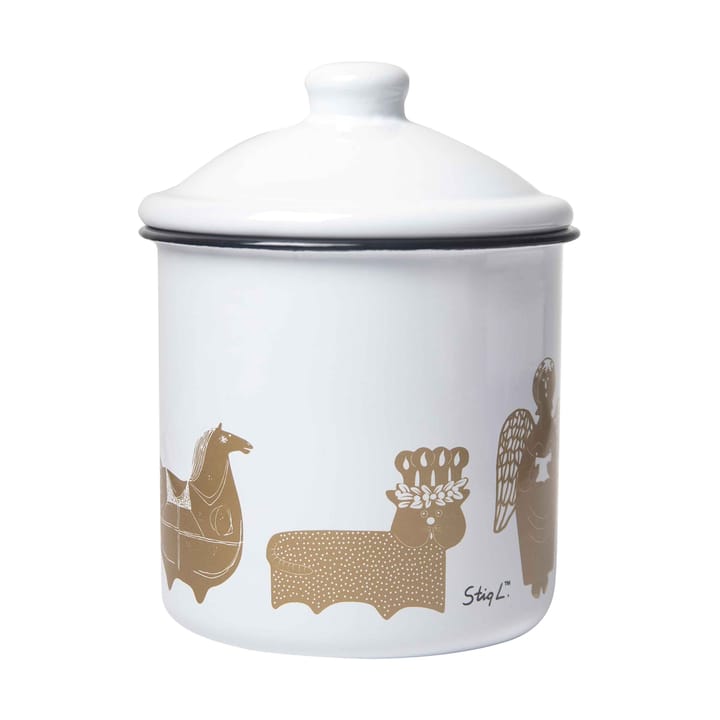 Stig L Gingerbread jar - White gold - Pluto Design