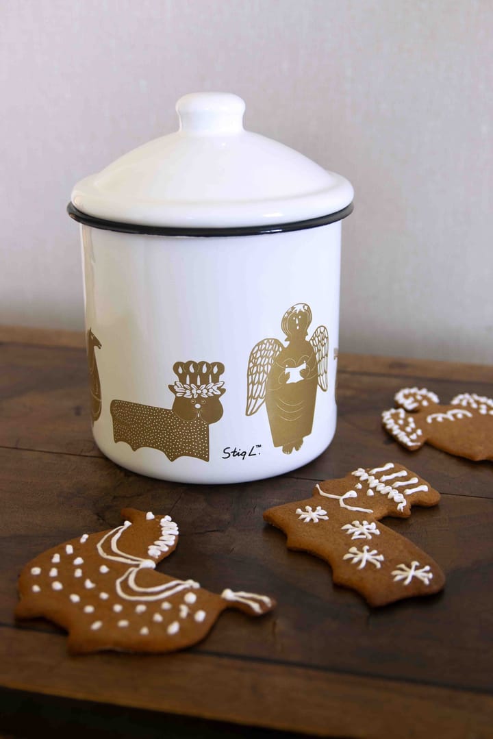 Stig L Gingerbread jar - White gold - Pluto Design