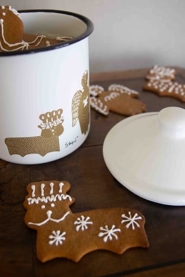 Stig L Gingerbread jar - White gold - Pluto Design